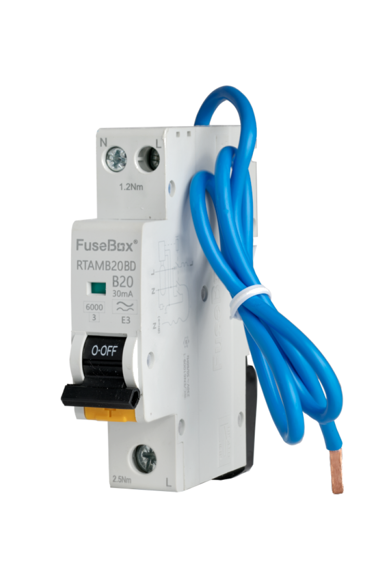 20A Mini RCBO Bi-Directional 6kA 1P+N Switched (B Curve) Type A