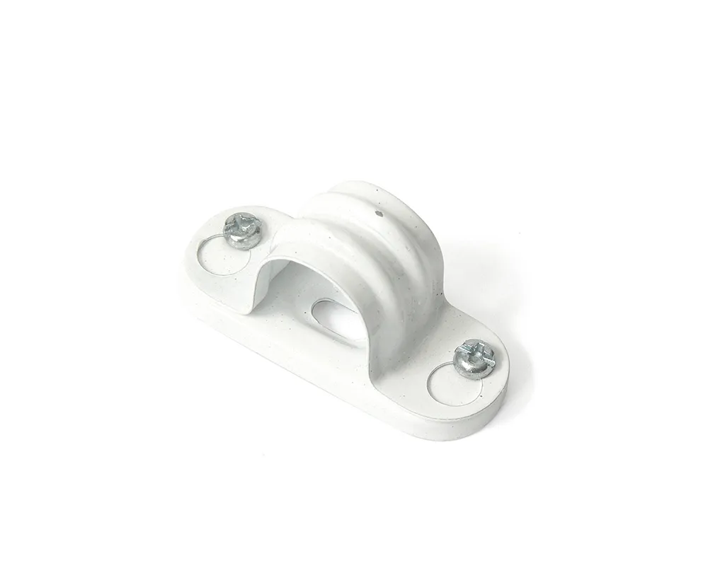 Steel Spacer Bar Saddle 20mm White