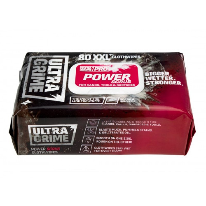 Power Scrub Wipes 80XXL Cloth Wipes