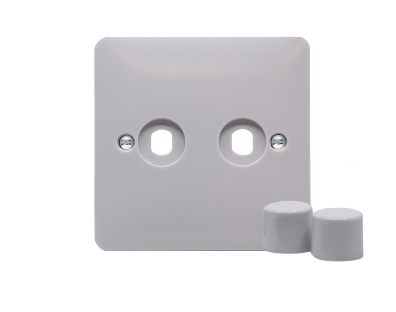 Rotary Dimmer Switch Plate 2 Gang