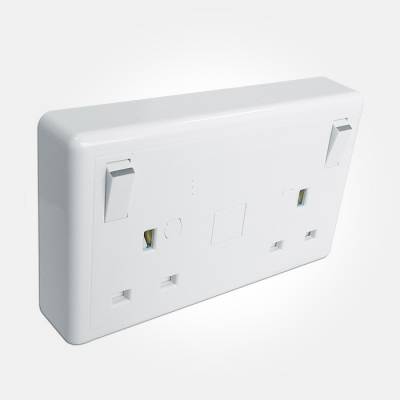 Socket Converter 2 Gang White