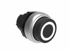 Pushbutton Head Projecting Black "O"