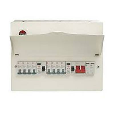 9 Way High Integrity Consumer Unit 100A Main Switch, 80A 30mA RCDs, Flexible Configuration, with SPD & 8 MCBs